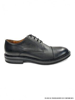 Barneys New York Nero Black 70s Walk Leather Woody Derby Shoes